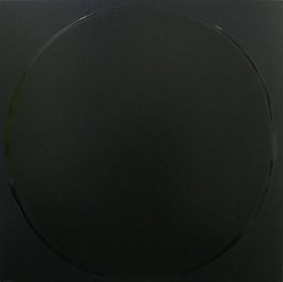 400x399 Ian Davenport Artist Biography - Black Circle Painting