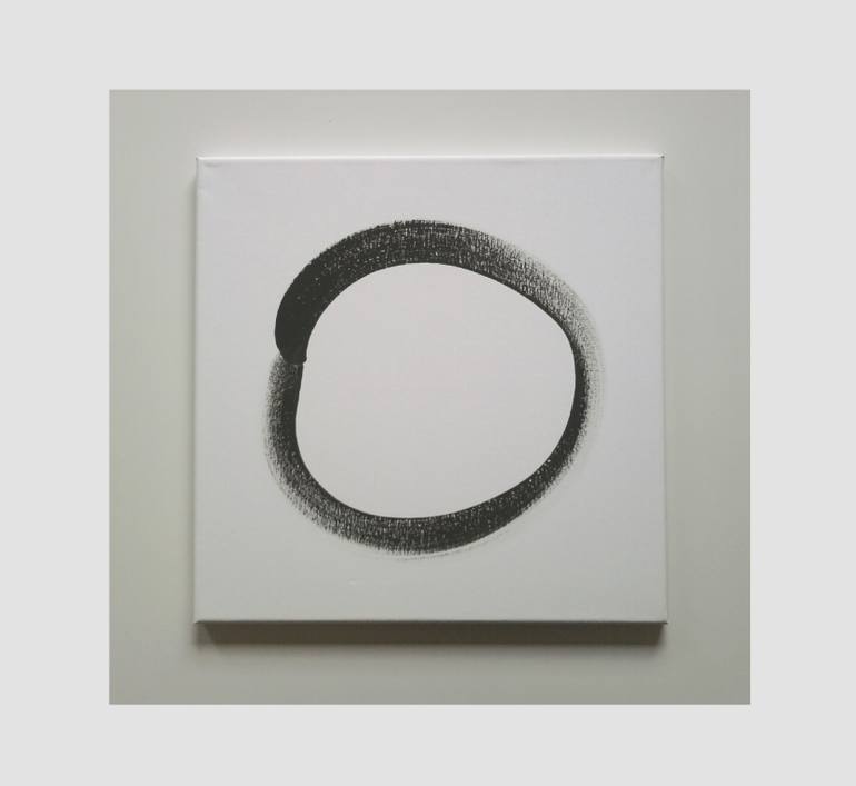 770x707 Saatchi Art Black Circle Viii Painting By Lew Graph - Black Circle Painting