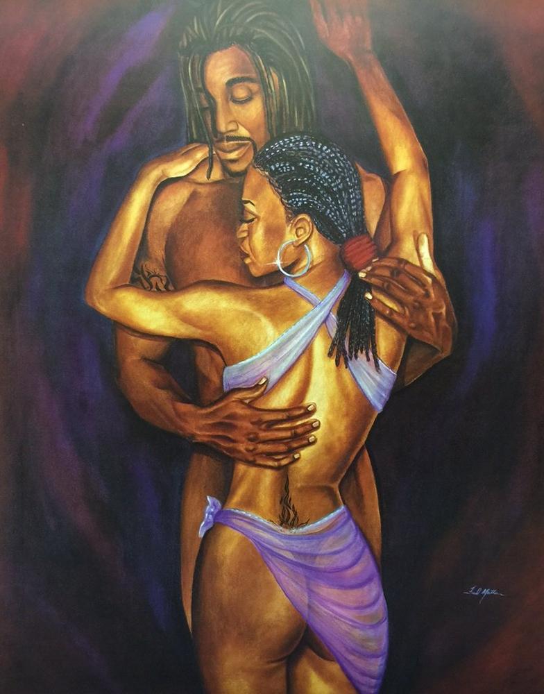 Black Couple Painting