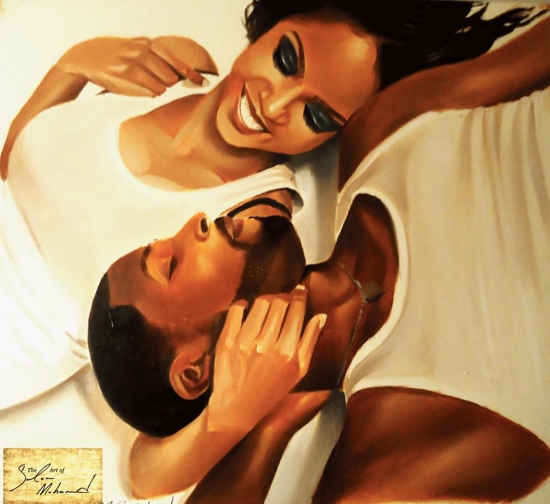 550x504 Gallery African American Couple Art, - Black Couple Painting