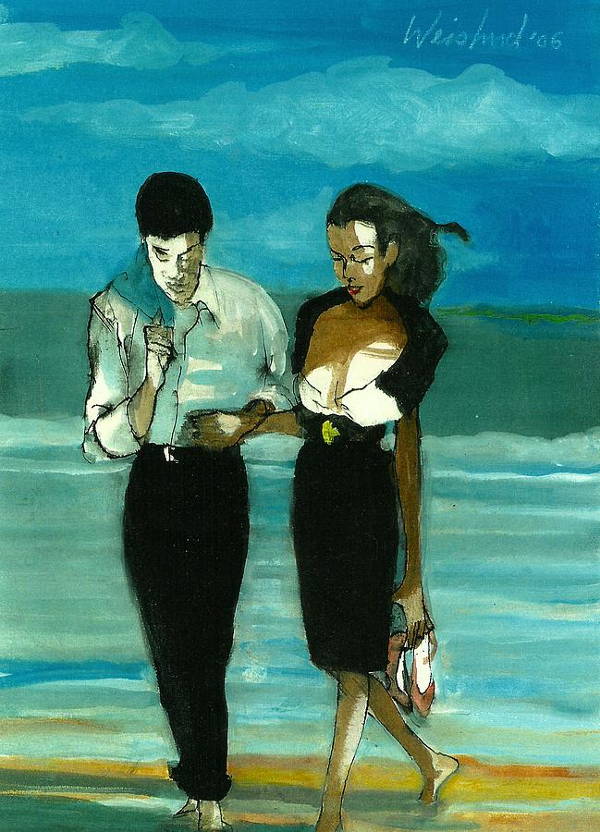 600x832 Black Art Paintings Free Amp Premium Templates - Black Couple Painting