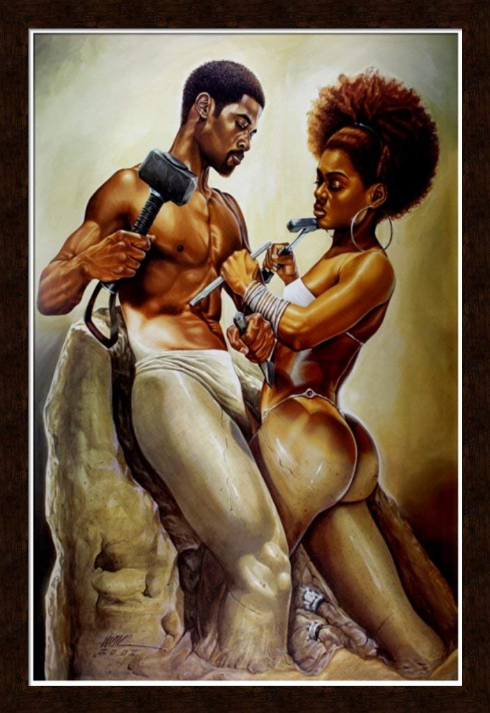 703x1021 Gallery Black Couple Painting, - Black Couple Painting