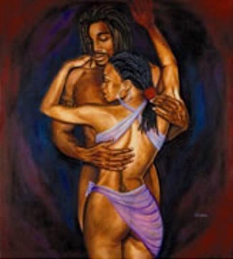 480x533 Ijonk Art Black Couple Art - Black Couple Painting