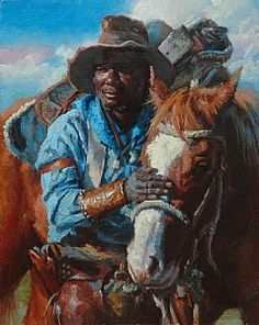 Black Cowboy Painting