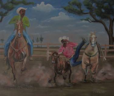 375x316 Black Cowboy Paintings For Sale Saatchi Art - Black Cowboy Painting