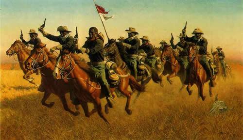 500x289 Buffalo Soldiers And Black Cowboys - Black Cowboy Painting