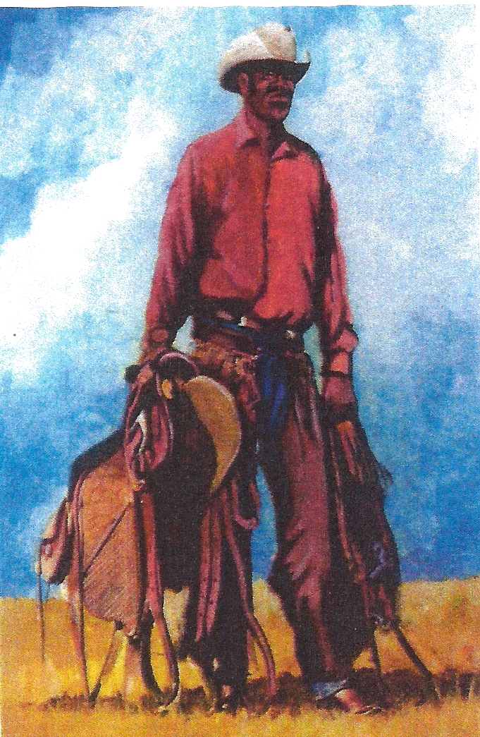 681x1045 Gallery - Black Cowboy Painting