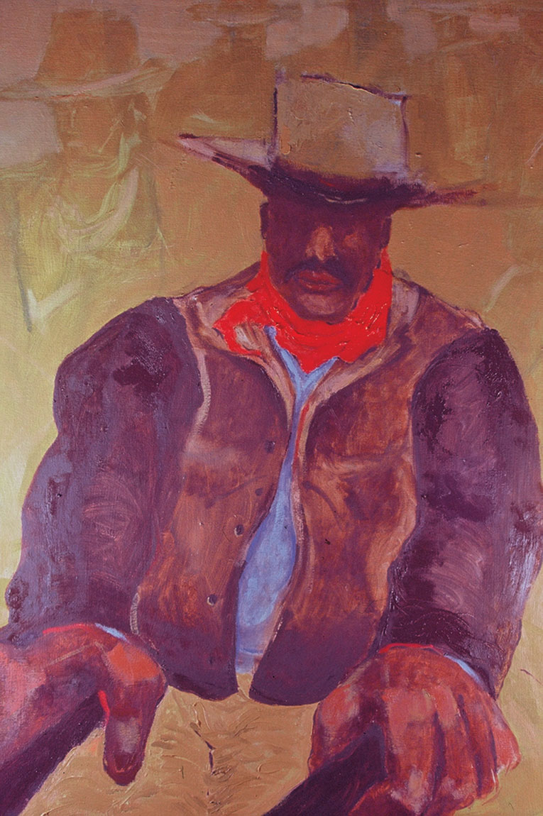765x1150 Hank Kearsley Paintings - Black Cowboy Painting
