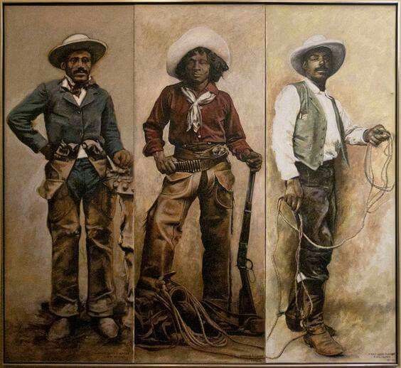 564x518 Painting Black Cowboys, 1972 1974 Artist Kwasi Seitu Asantey - Black Cowboy Painting