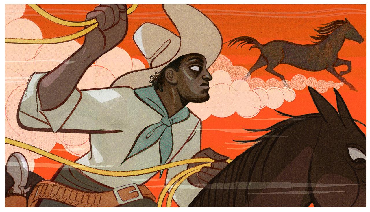 1280x734 The Fearless Black Cowboy Of The Wild, Wild West - Black Cowboy Painting