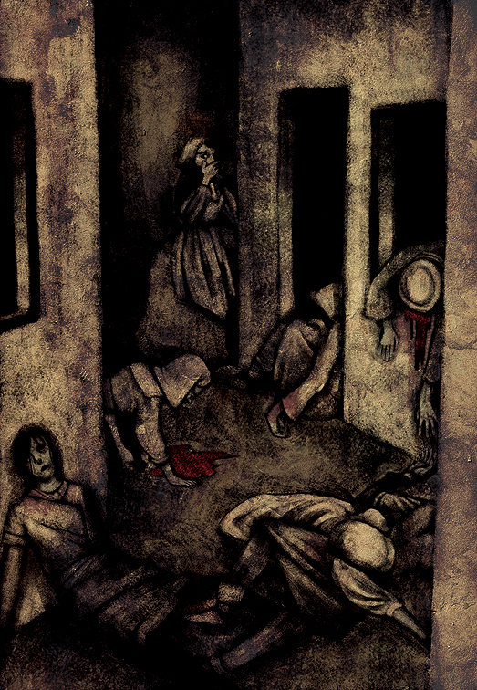 523x756 The Black Death Mark Of Death By Jackygilbertson - Black Death Painting