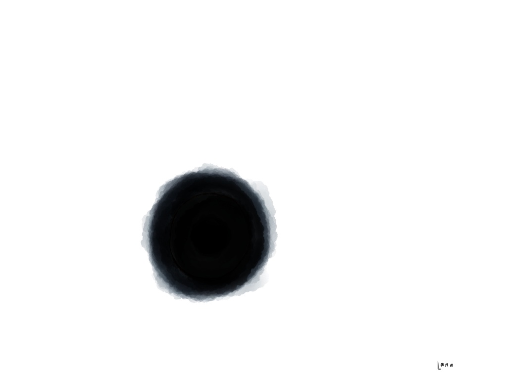 1024x768 Watercolour Some Things By Lana - Black Dot Painting