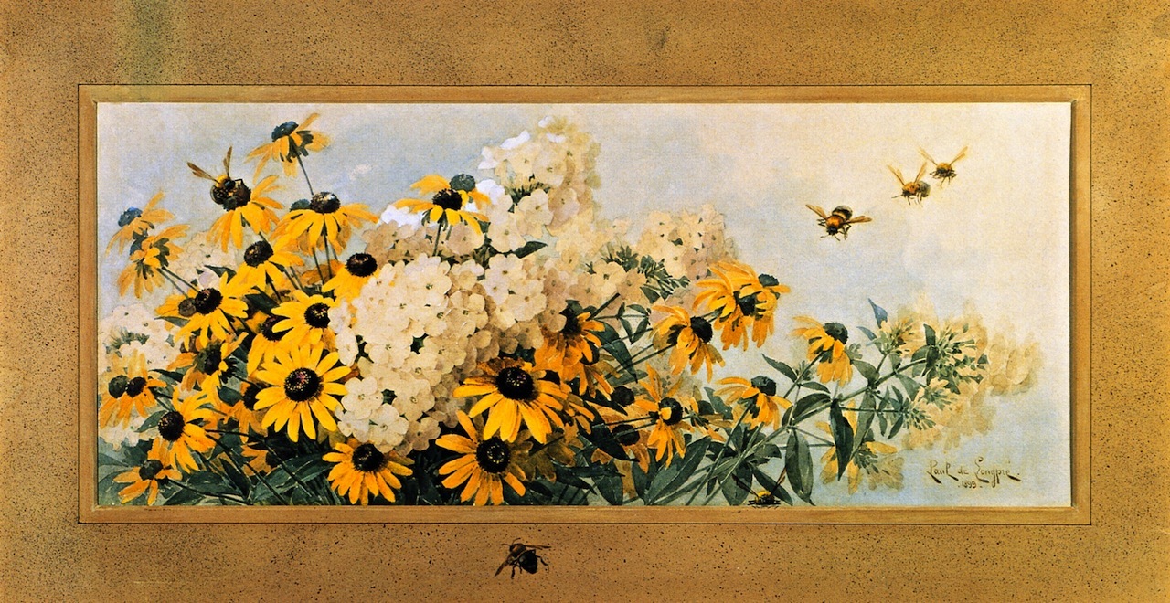 1280x660 Black Eyed Susans And Phlox Painting Raoul De Longpre Oil Paintings - Black Eyed Susan Painting