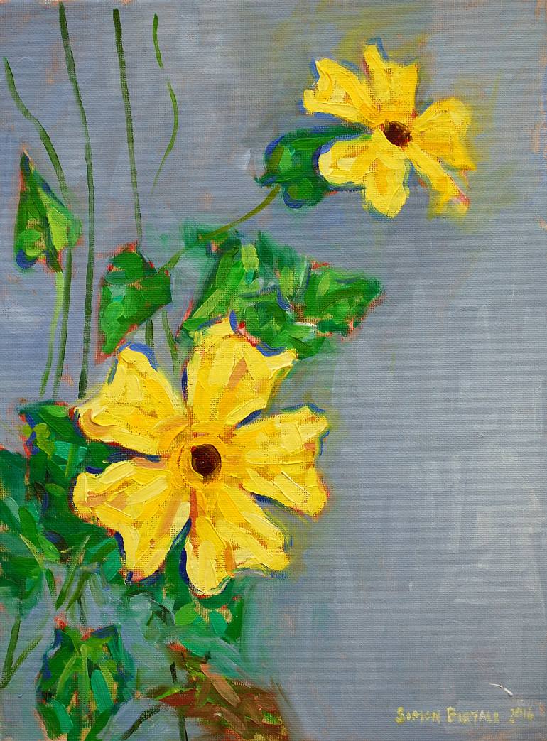 770x1043 Saatchi Art Black Eyed Susan Painting By Simon Birtall - Black Eyed Susan Painting
