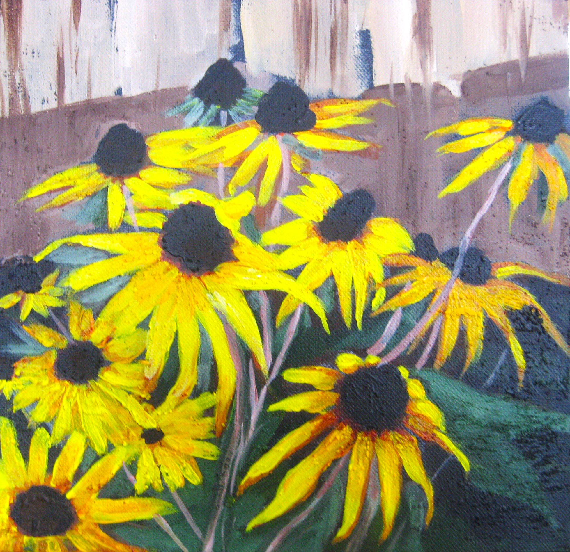 1958x1898 September Blooms Or My Happiness Project Cornelia Svela - Black Eyed Susan Painting