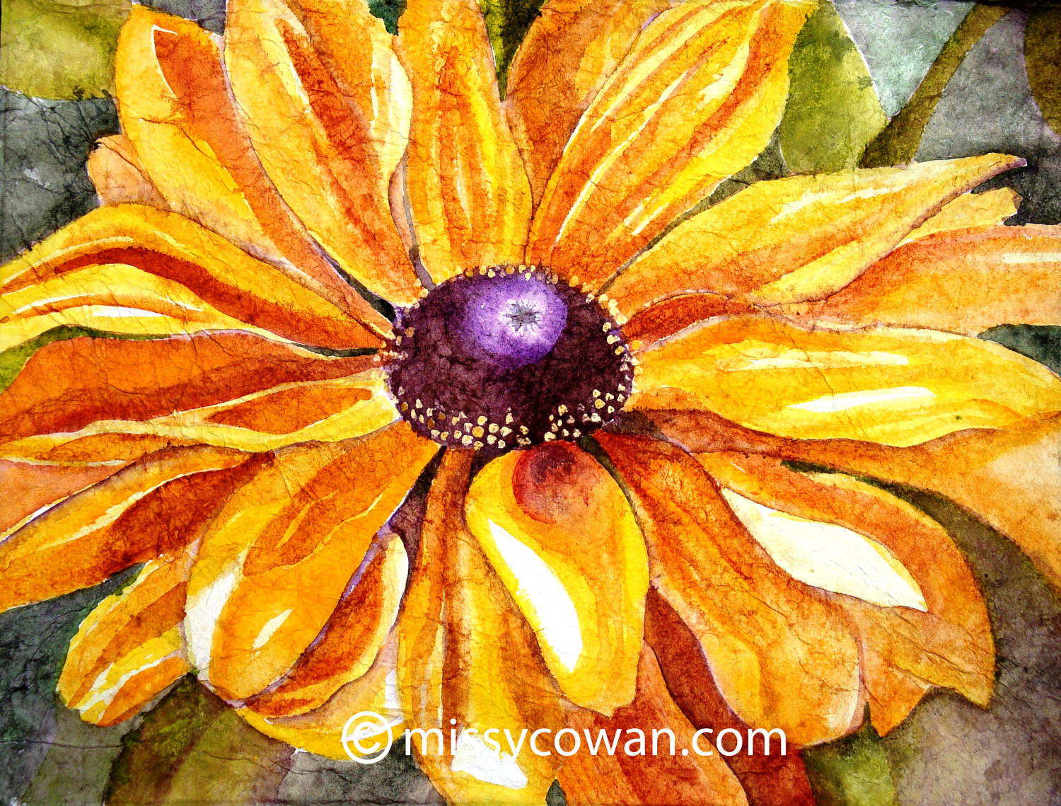 1500x1139 Black Eyed Susan Original Watercolor Painting - Black Eyed Susan Painting