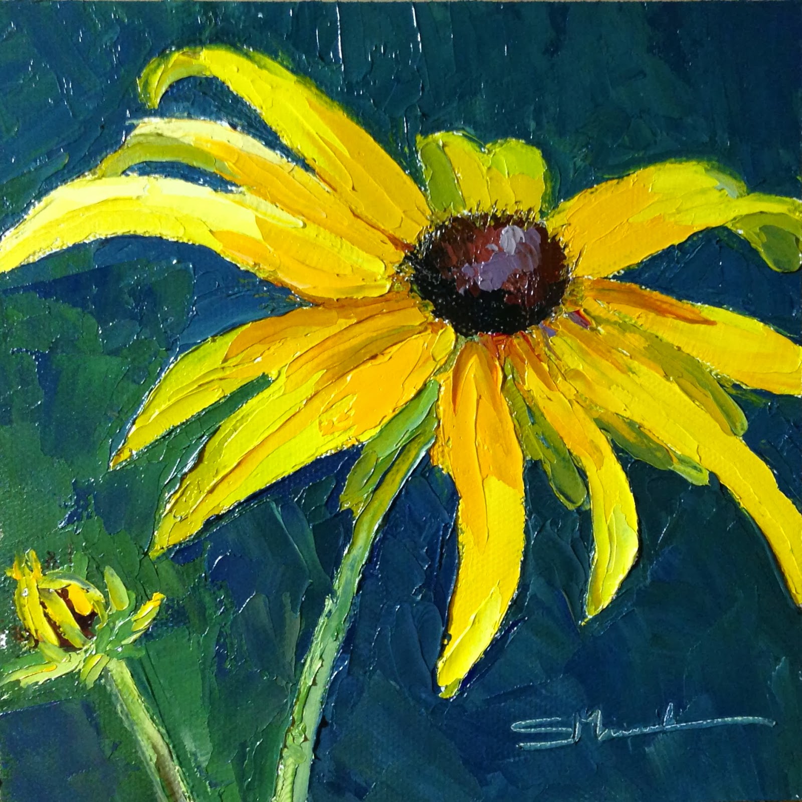 Black Eyed Susan Painting at PaintingValley.com | Explore collection of ...