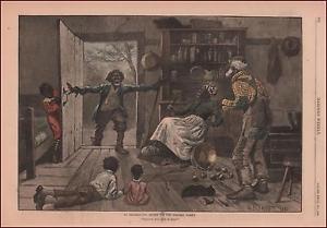 300x209 No Thanksgiving, Black Family, Stolen Shoat, Hand Colored, A B - Black Family Painting