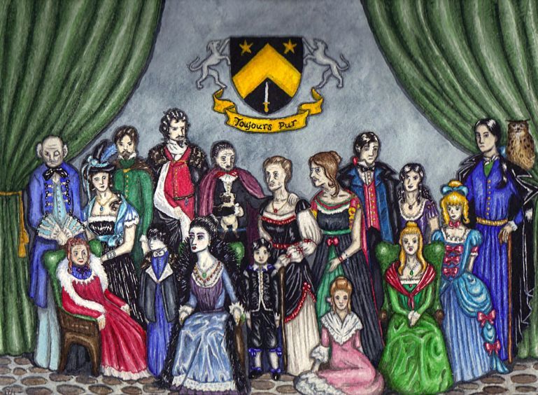 769x564 The Black Family, Coloured By Marodorplanen - Black Family Painting