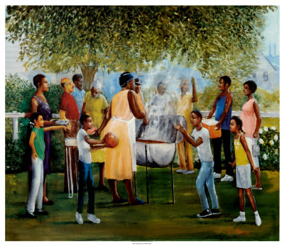 400x347 This Is A Family Living In Harlem, 1943 Art Print By Jacob - Black Family Painting