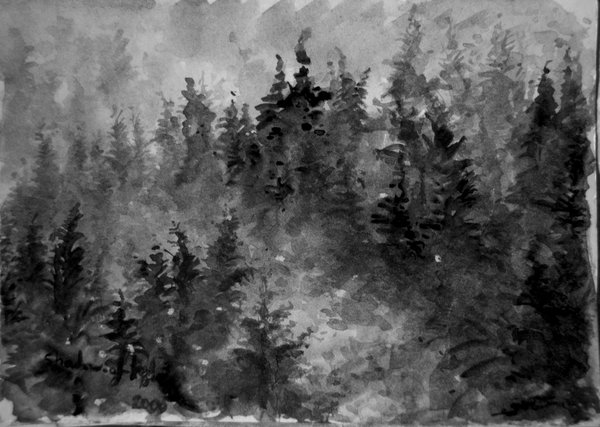 600x427 Black Forest By Shadow Of Kyle - Black Forest Painting