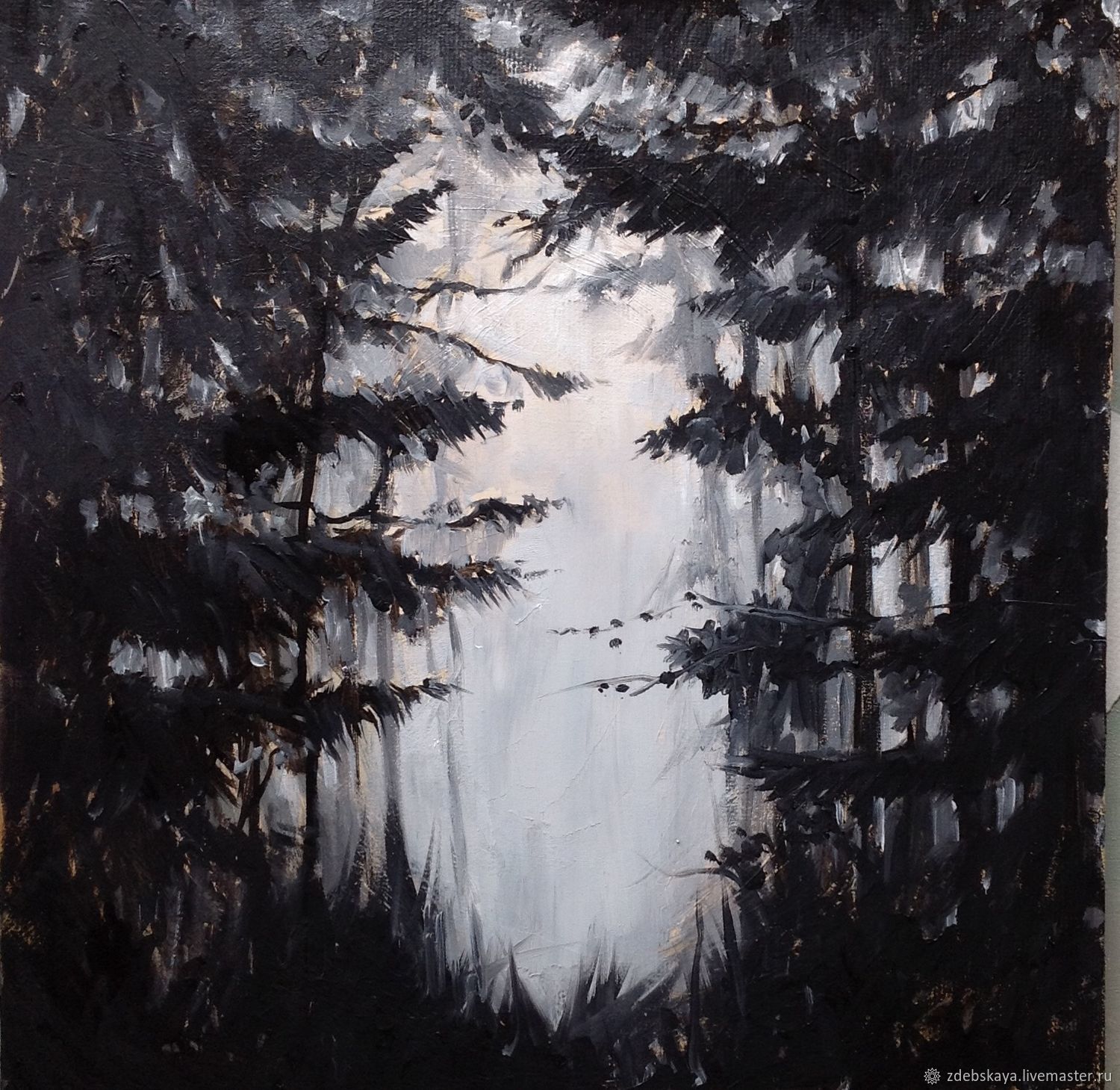 1500x1459 In The Dark Forest Shop Online On Livemaster With Shipping - Black Forest Painting