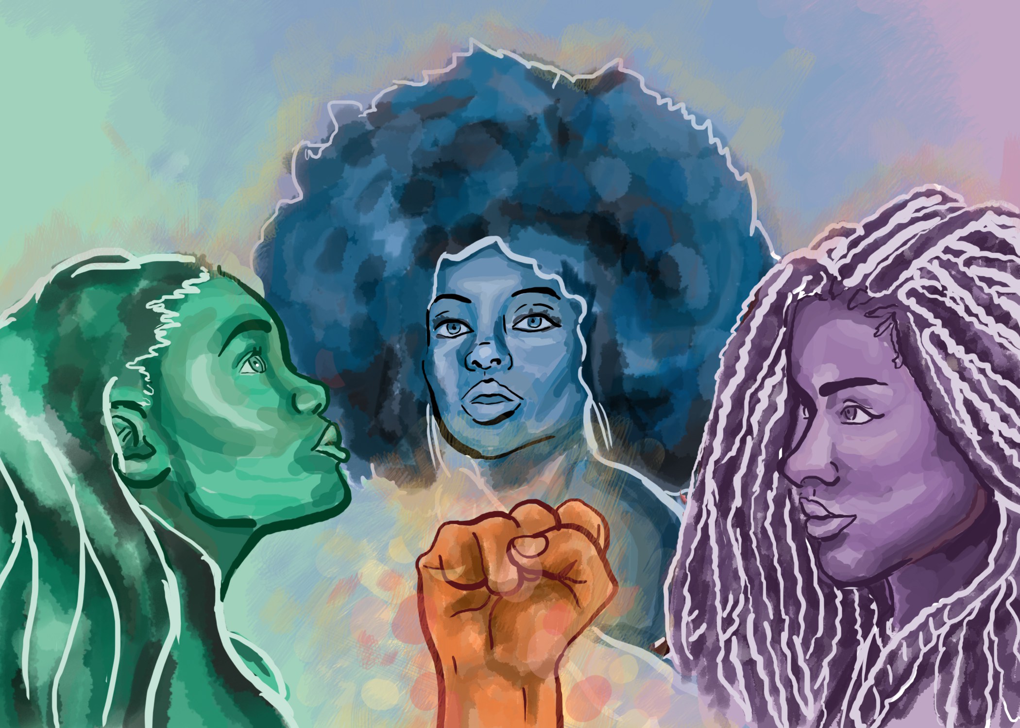 2100x1500 Black Girls Are Magic The Daily Californian - Black Girl Painting