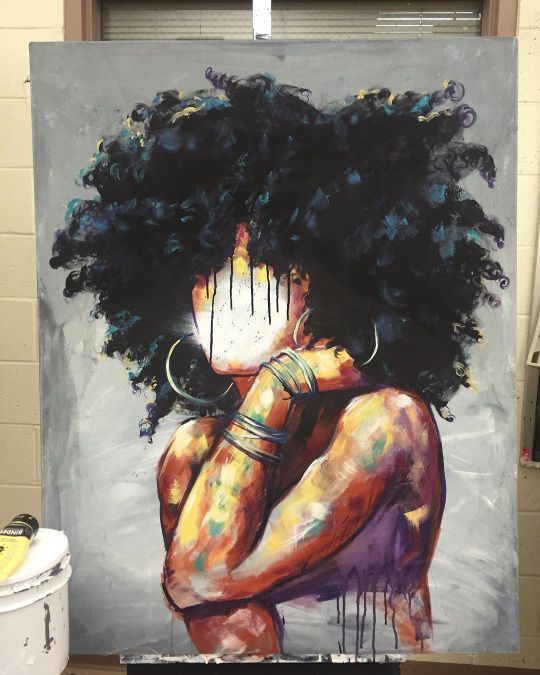540x675 Official Black Wall Street Black Art - Black Girl Painting
