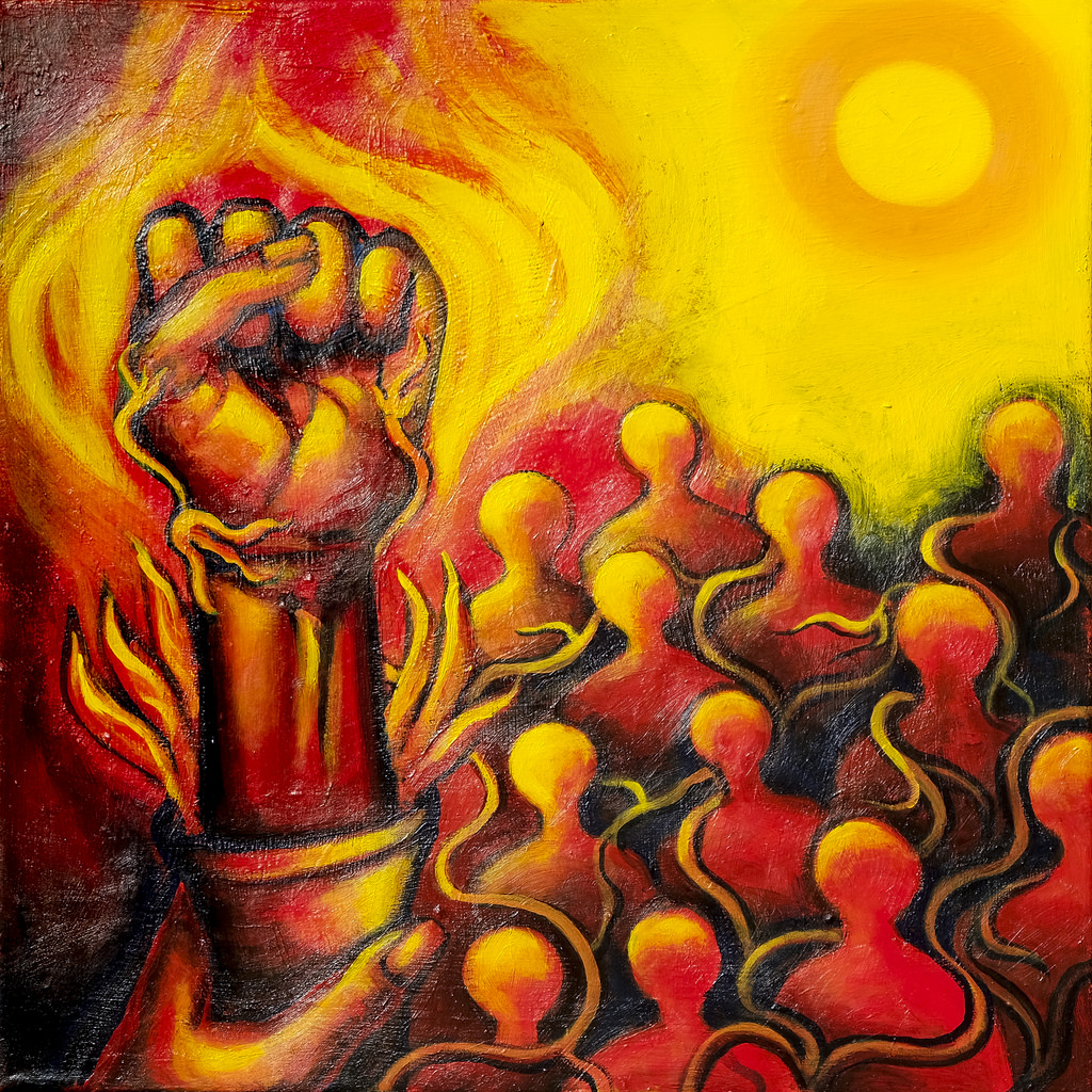 1024x1024 Black History Month Banners Reflecting The African American - Black History Painting