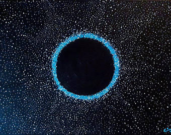 340x270 Black Hole Painting Etsy - Black Hole Painting