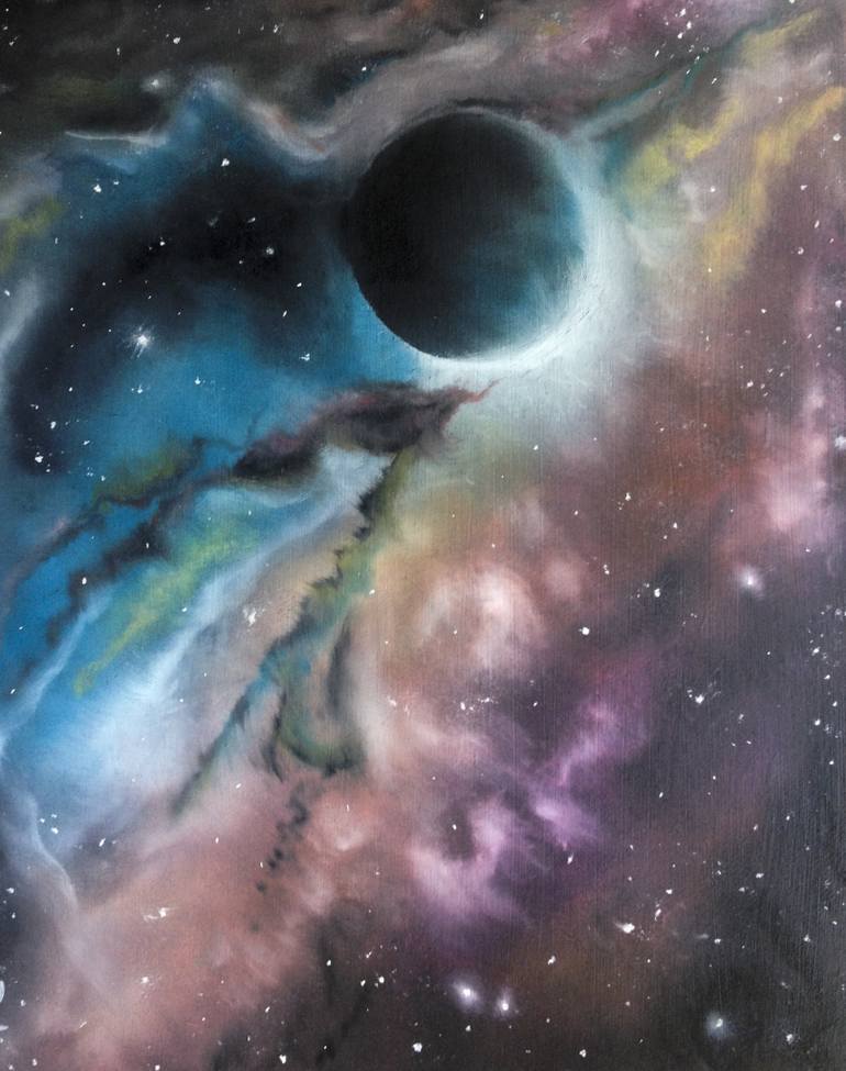 770x975 Saatchi Art Black Hole Painting By Lukas Pavlisin - Black Hole Painting