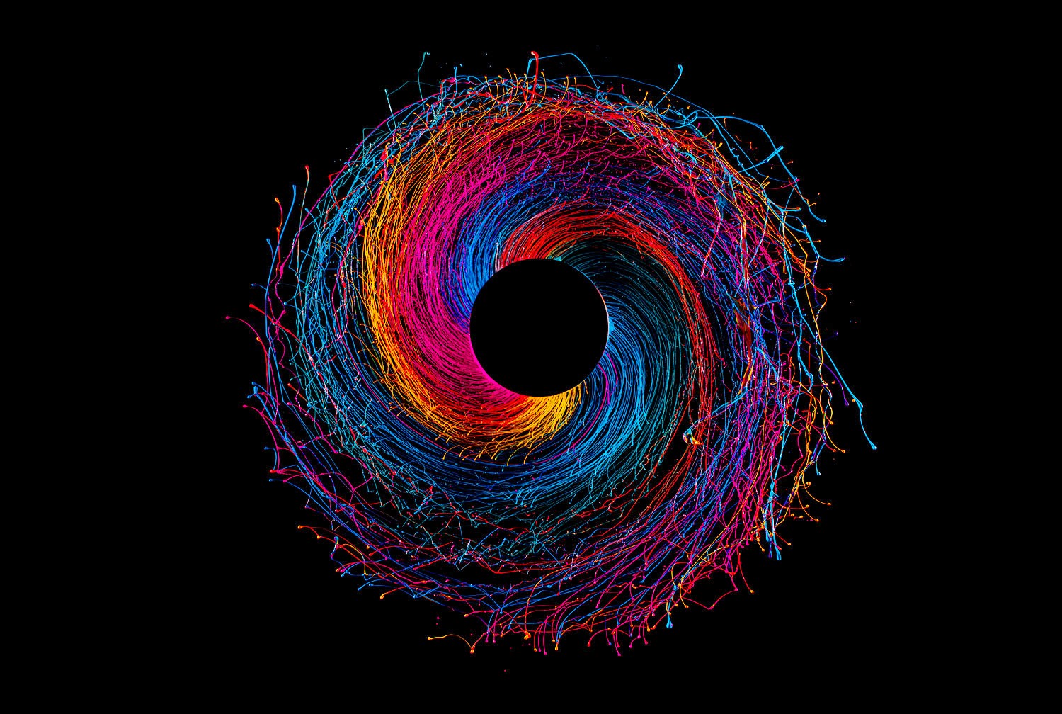 1500x1008 Simply Creative Black Hole By Fabian Oefner - Black Hole Painting