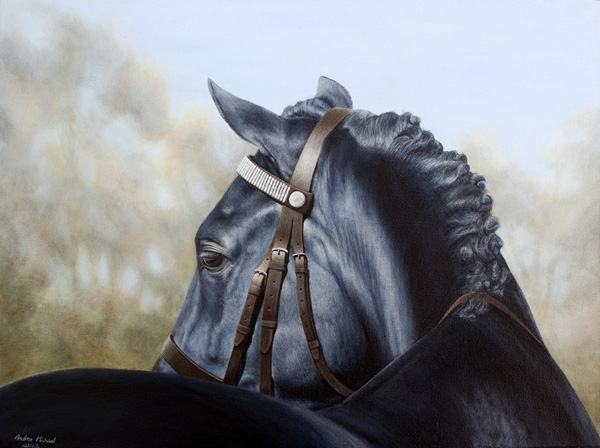 600x448 Black Horse Painting - Black Horse Painting