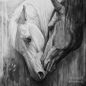 300x300 Black Horse Paintings Fine Art America - Black Horse Painting