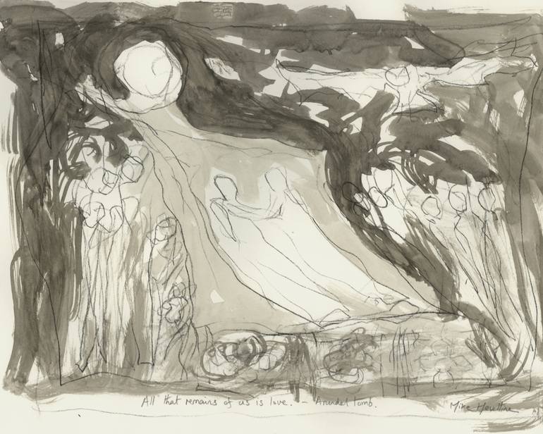 770x616 Saatchi Art All That Remains Of Us Is Love. Black Ink On Paper - Black Ink Painting