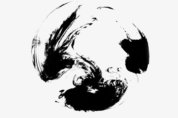 600x400 Black Ink Strokes, Ink Painting, Traditional Chinese Painting - Black Ink Painting