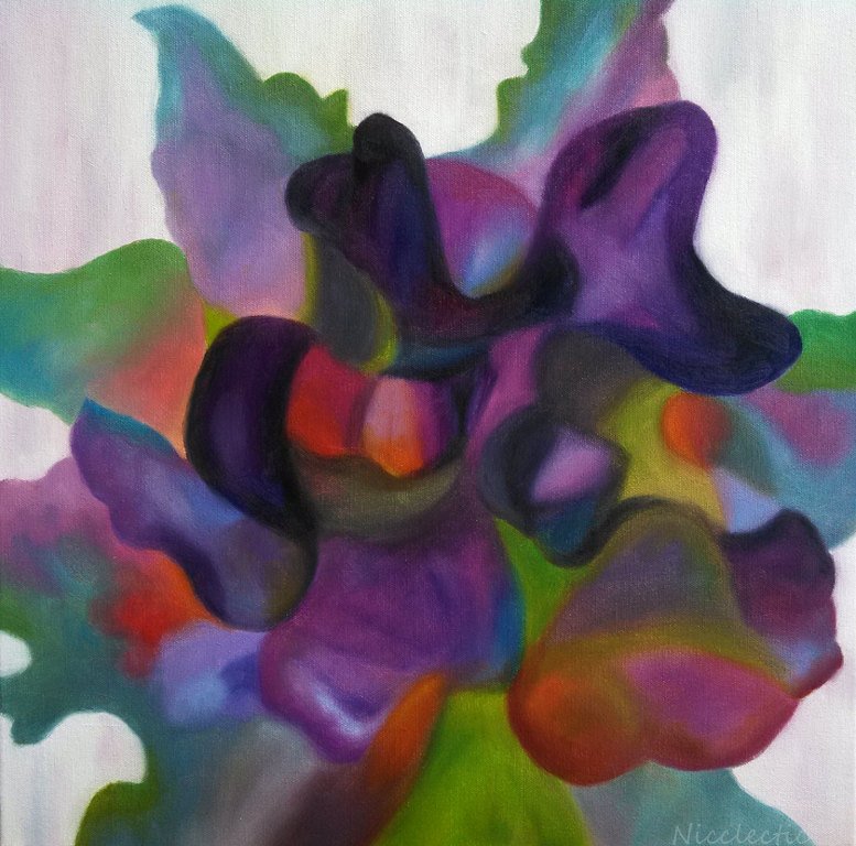 777x768 Iris, Flower Art, Gifts For Mom, Abstract Art, Colorful Flower - Black Iris Painting