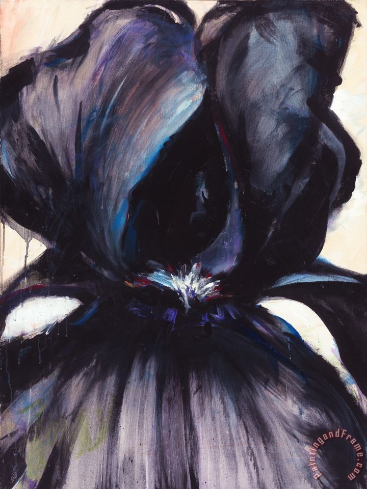 720x960 Jerome Lawrence Delilah Black Iris Painting - Black Iris Painting