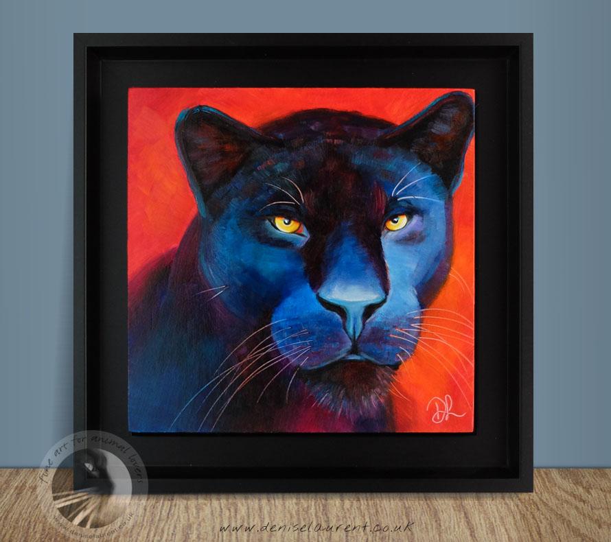 890x790 Black Panther - Black Jaguar Painting