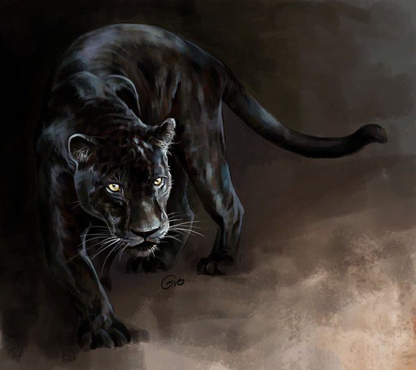 Black Jaguar Painting at PaintingValley.com | Explore collection of ...