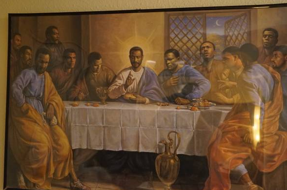 588x390 I Got Catfished By A Craigslist Weirdo Selling Black Jesus Art - Black Jesus Painting