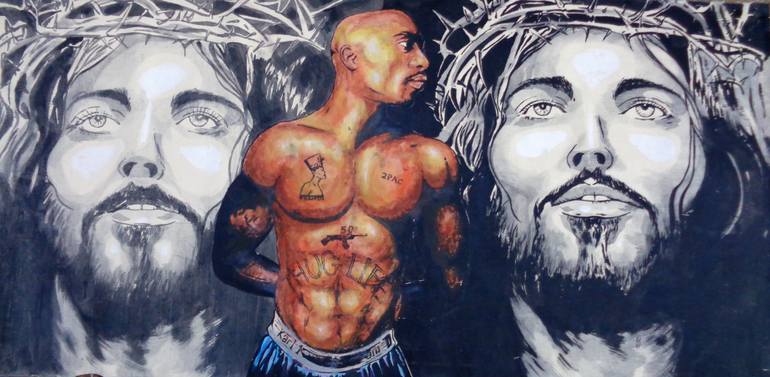 770x377 Saatchi Art Searching For Black Jesus. Painting By Oliver Martin - Black Jesus Painting