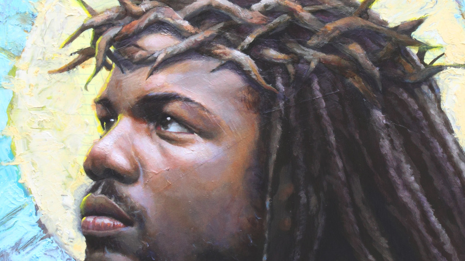 910x512 Black Jesus, Black Jesus Tv Series, Slink Johnson, Christians - Black Jesus Painting