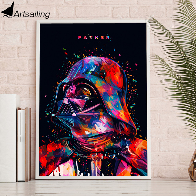 640x640 Hd 1 Piece Canvas Art Printed Star Wars Black Knight Painting - Black Knight Painting