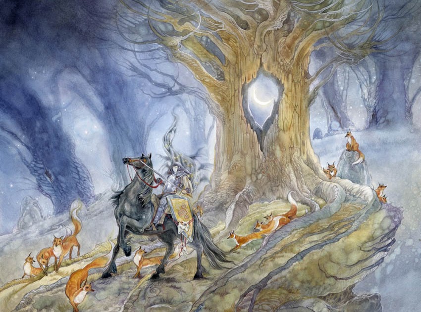 850x630 Midnight Ramblings Black Knight Of Dark Night - Black Knight Painting