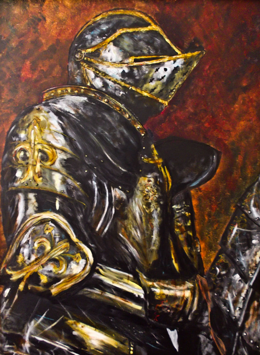 879x1200 Black Knight (Frederic Dupain) - Black Knight Painting