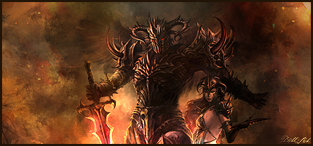 452x212 Black Knight By Dennis Vampirelord - Black Knight Painting