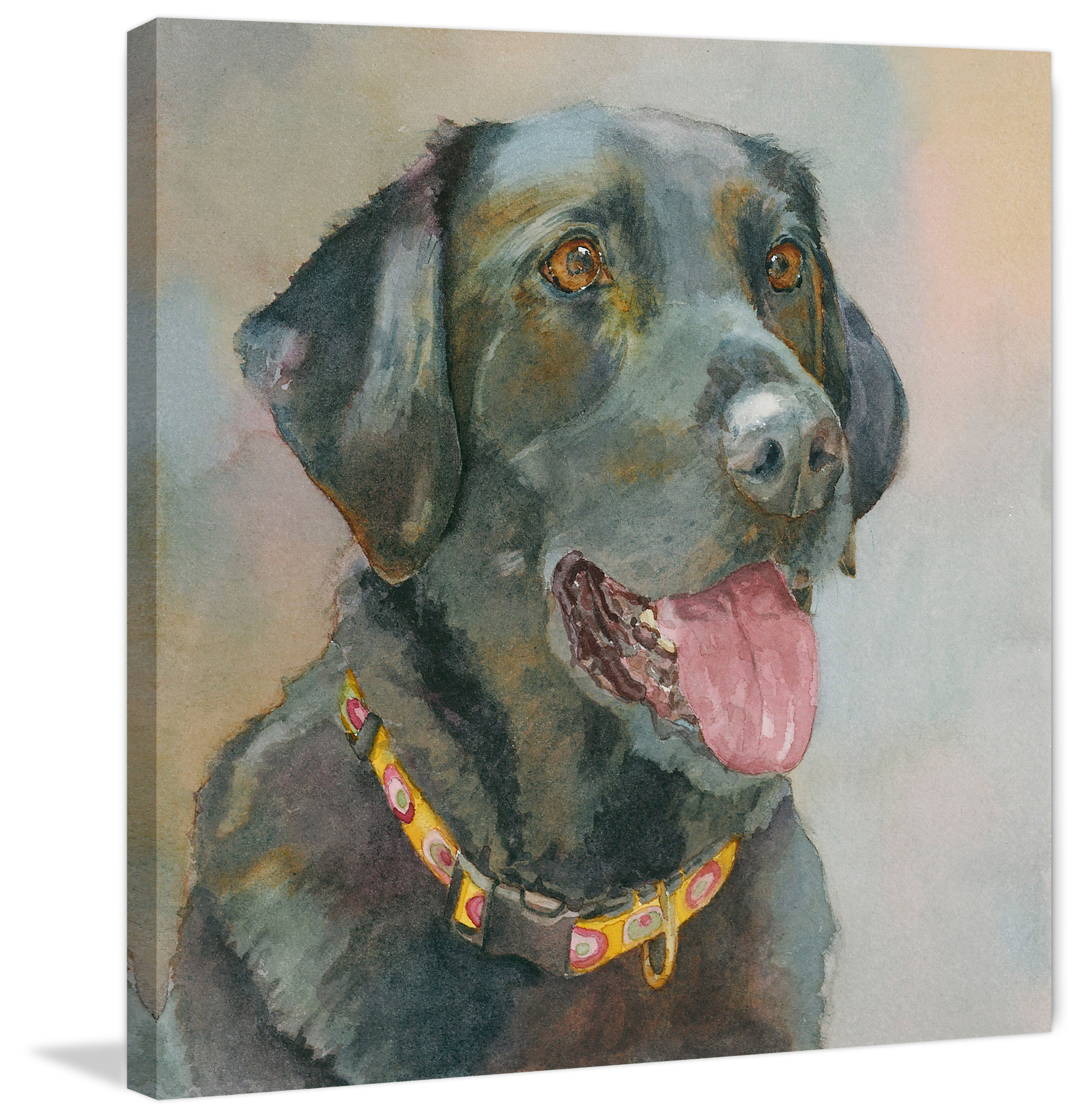 Black Lab Painting at PaintingValley.com | Explore collection of Black ...