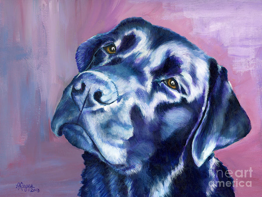 900x675 Need Help With That Black Lab Painting By Amy Reges - Black Lab Painting