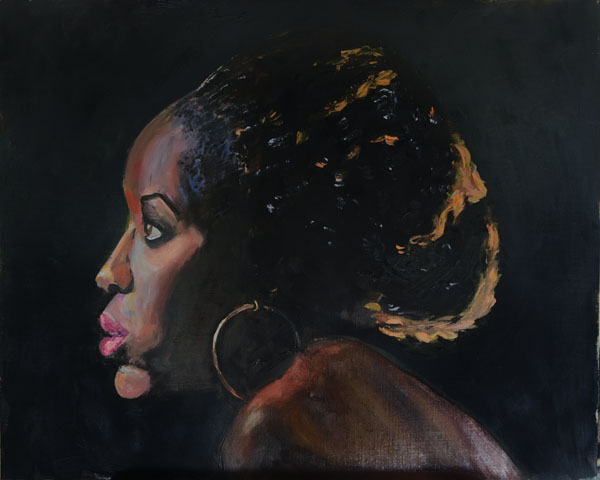 600x480 Portrait Of A Black Woman - Black Lady Painting